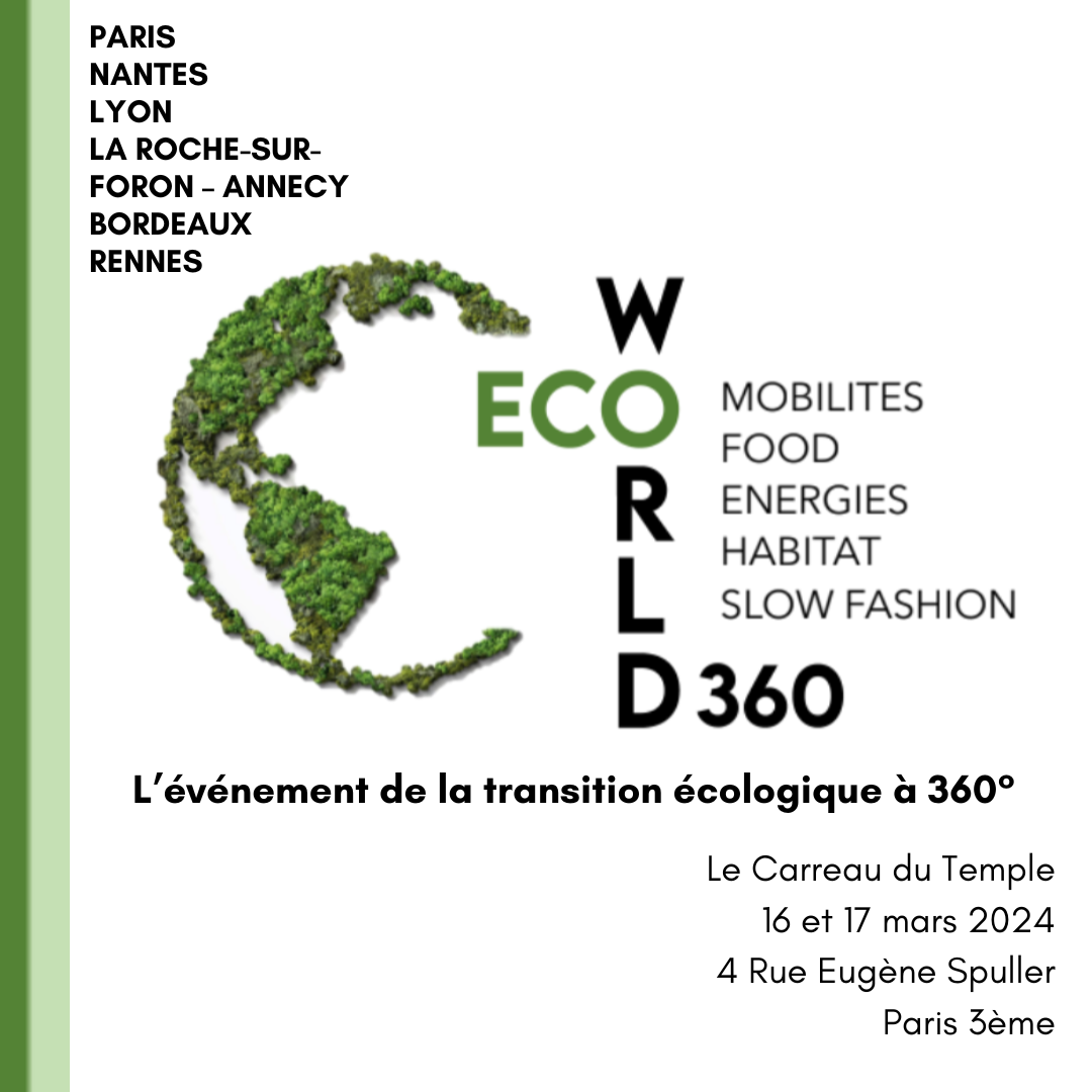Find us at Eco World 360, the first 360° ecological transition event!
