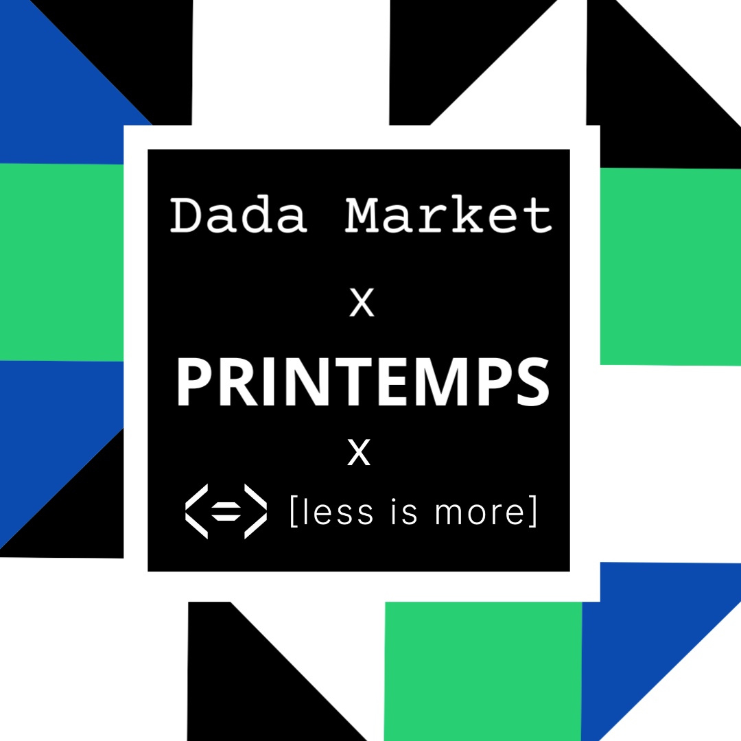 poster event dada market printemps less is more