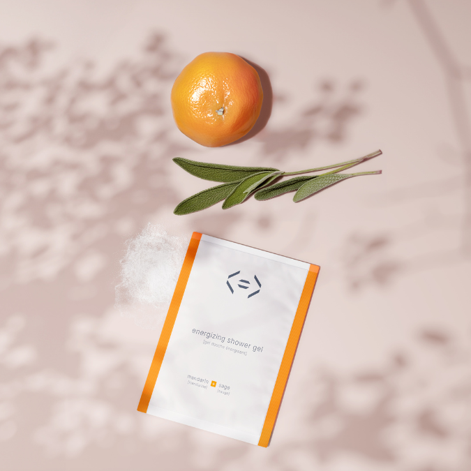 less is more shower gel with mandarine + sage