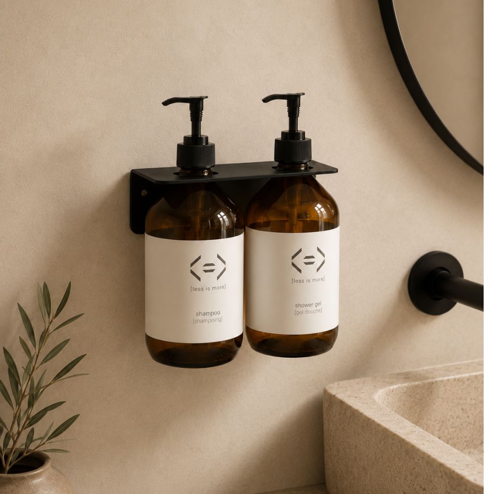 Double wall-mounted bottle holder
