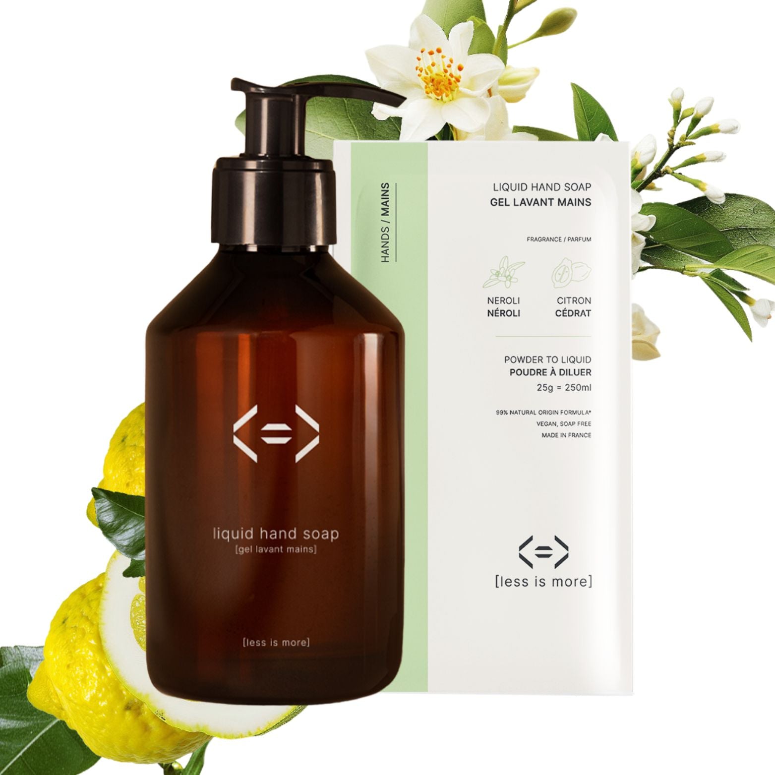 kit savon liquide mains réconfortant + flacon de savon mains rechargeable (au choix)