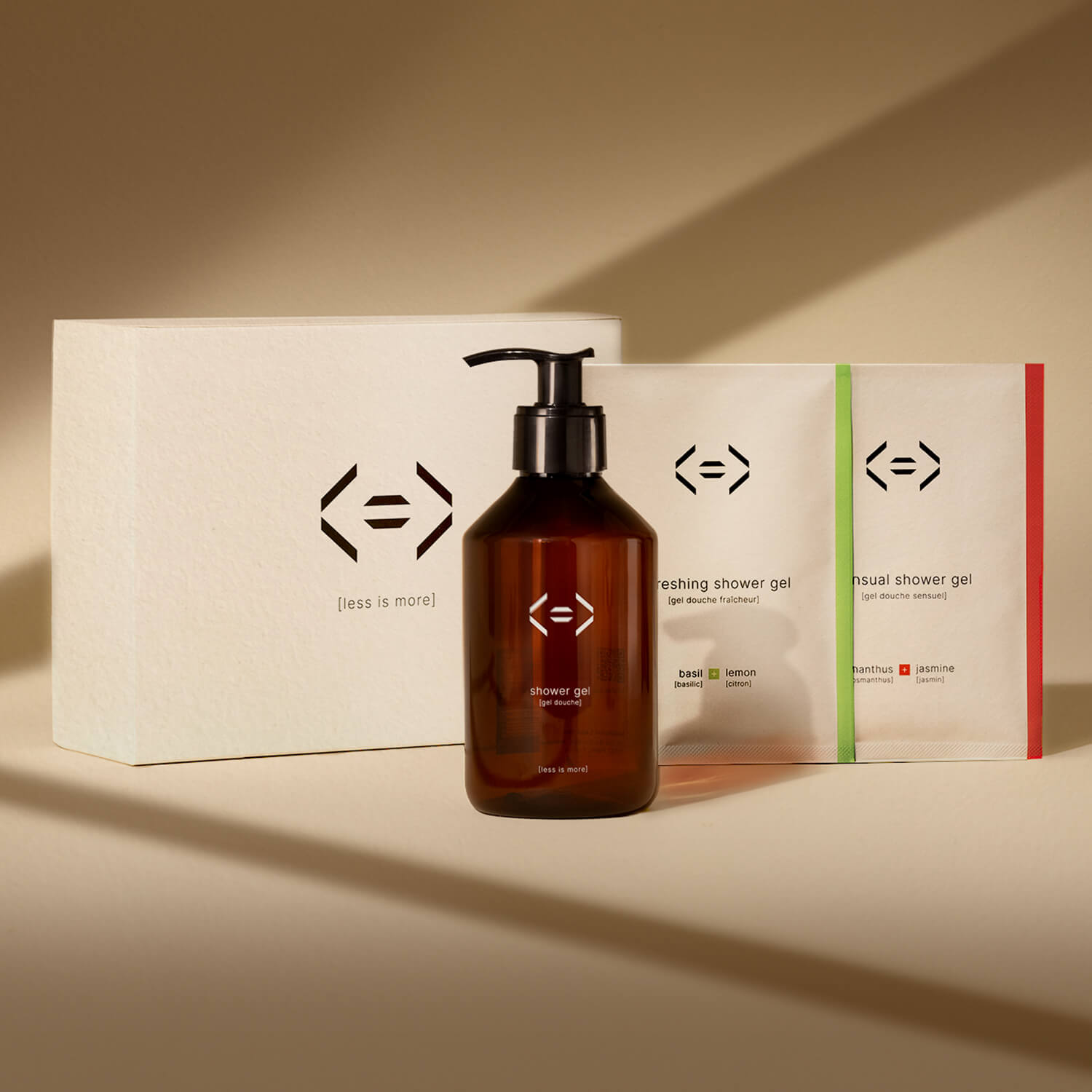 powder to liquid shower gel kit with 2 refills