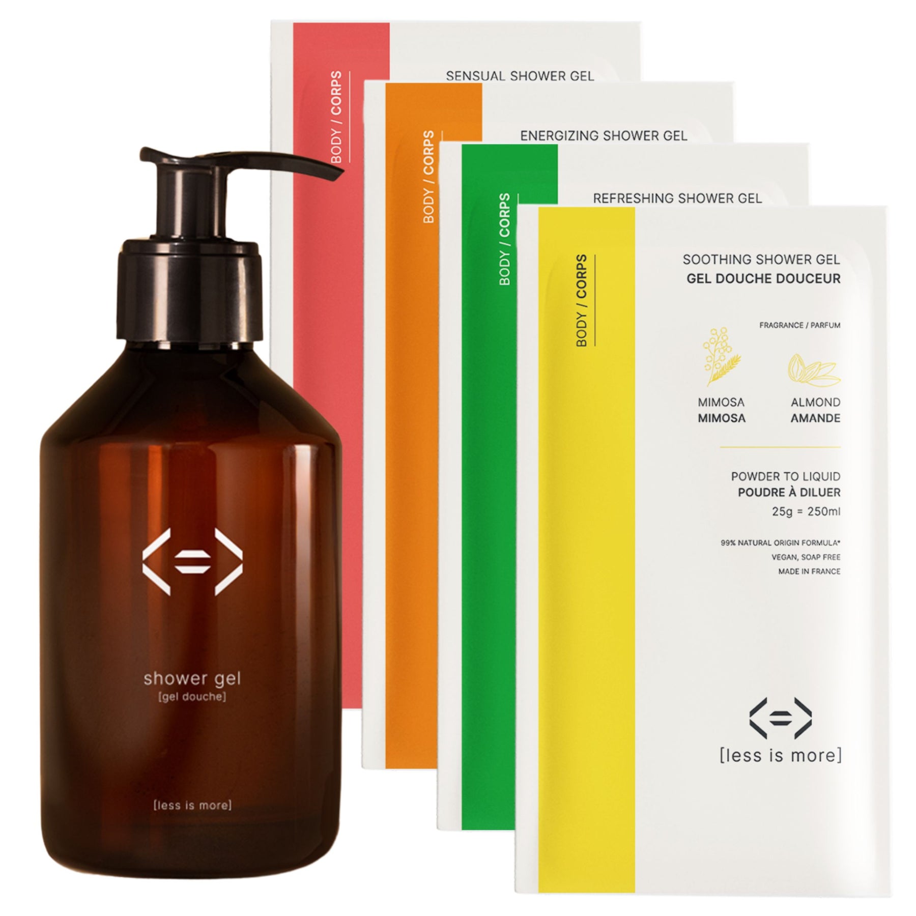 shower gel discovery kit (with refill bottle)
