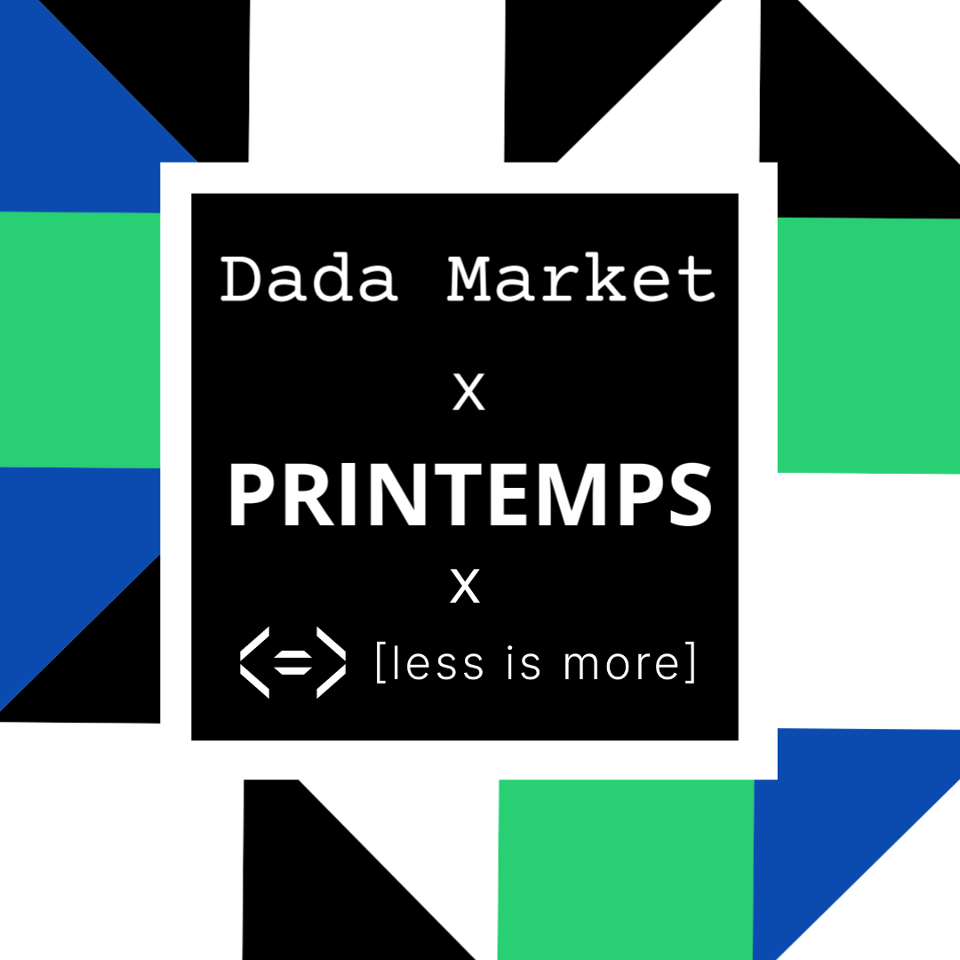 plakat veranstaltung dada markt printemps less is more