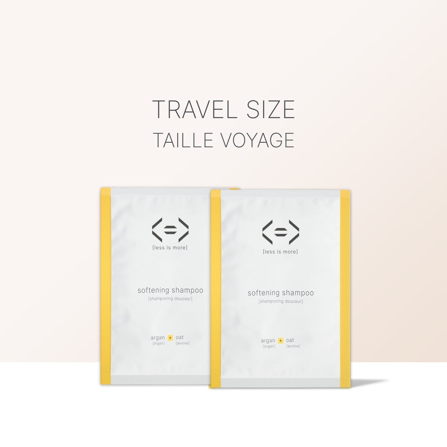 2 softening shampoo refills [argan + oat] - travel size 10g for 100ml