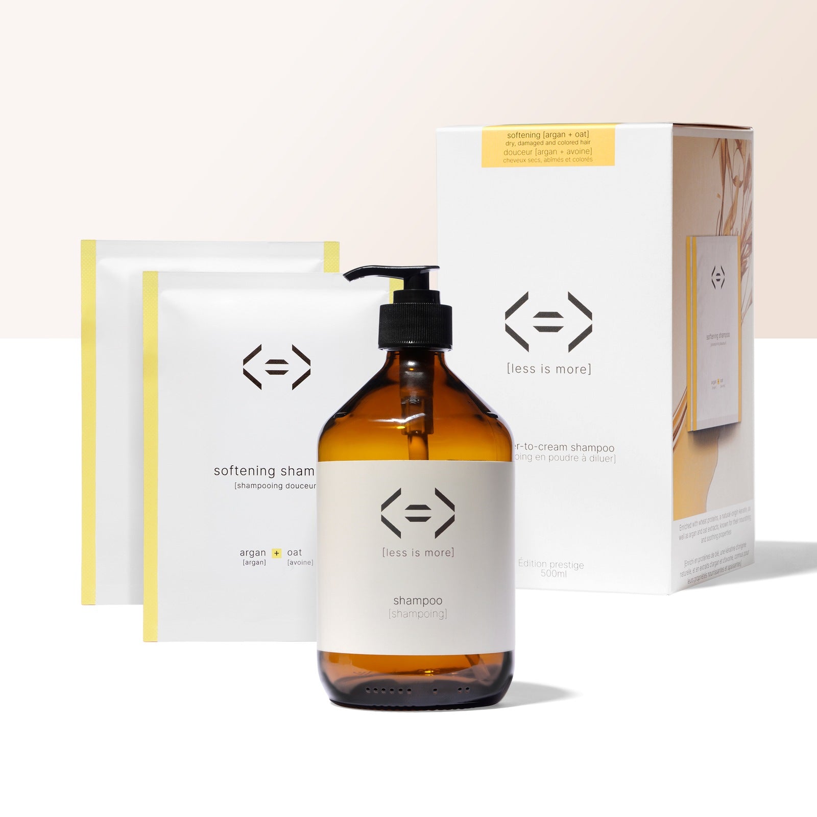 Prestige-Set - softening shampoo 500 ml [Argan+Hafer]