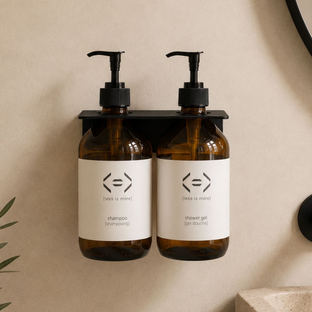 Double wall-mounted bottle holder