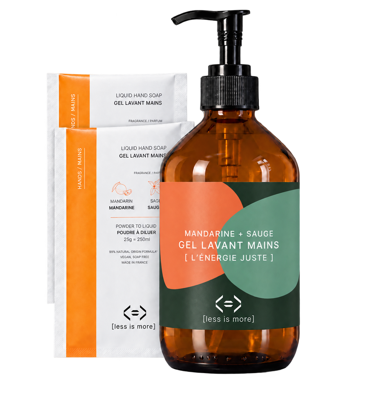 Chromessence Énergie Juste gel lavant mains coffret prestige 500 ml [mandarine + sauge]