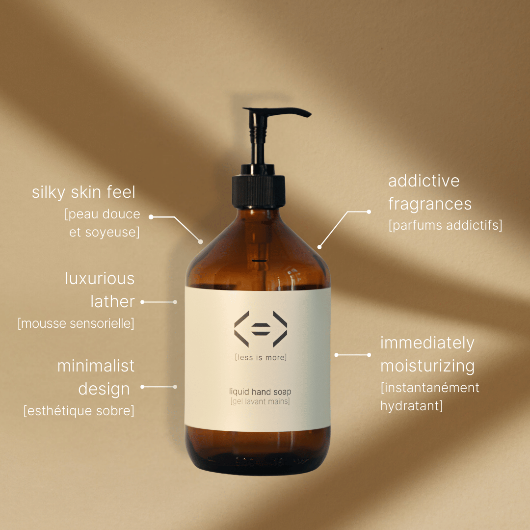 liquid hand soap with their key benefits