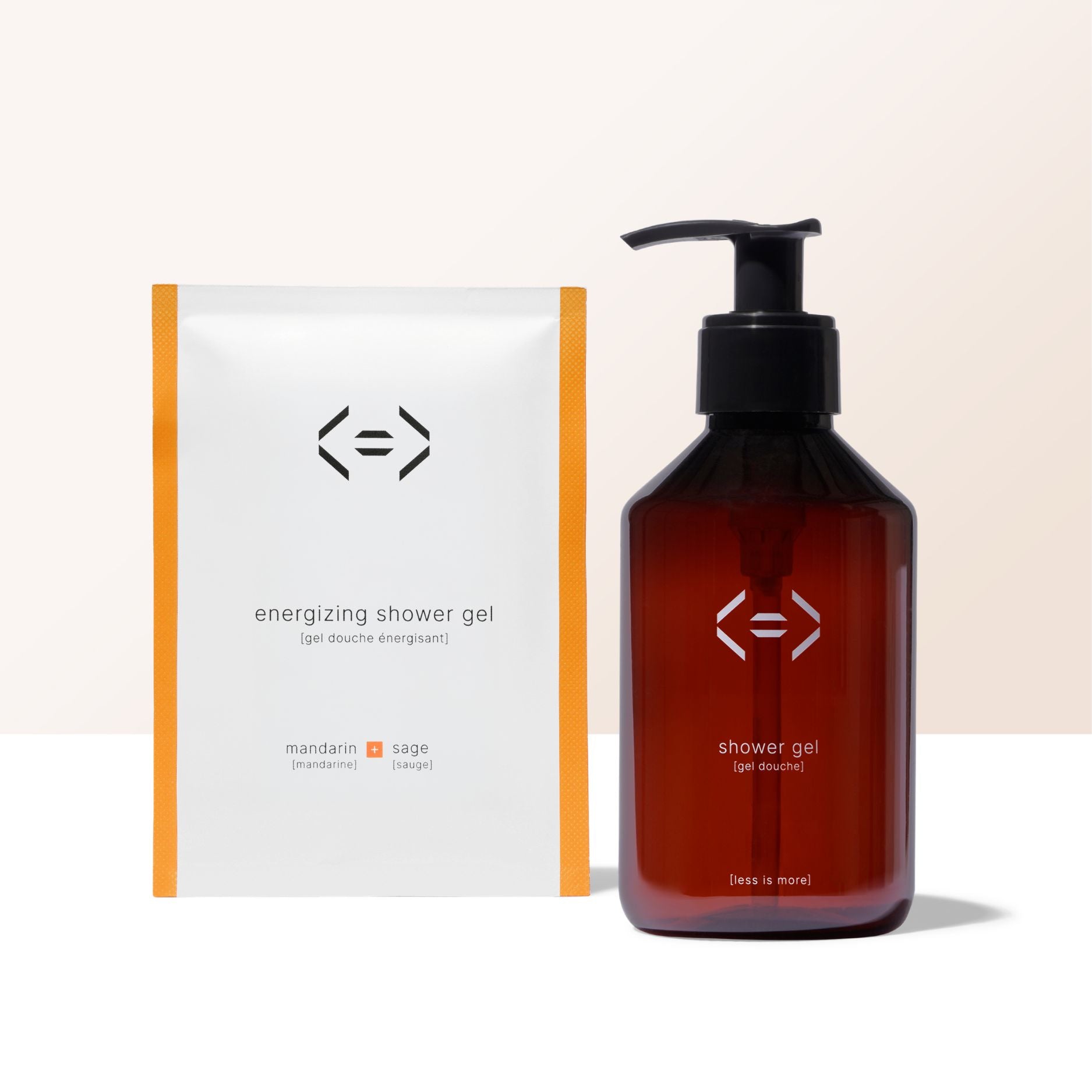 kit gel douche énergisant + flacon gel douche rechargeable (au choix)