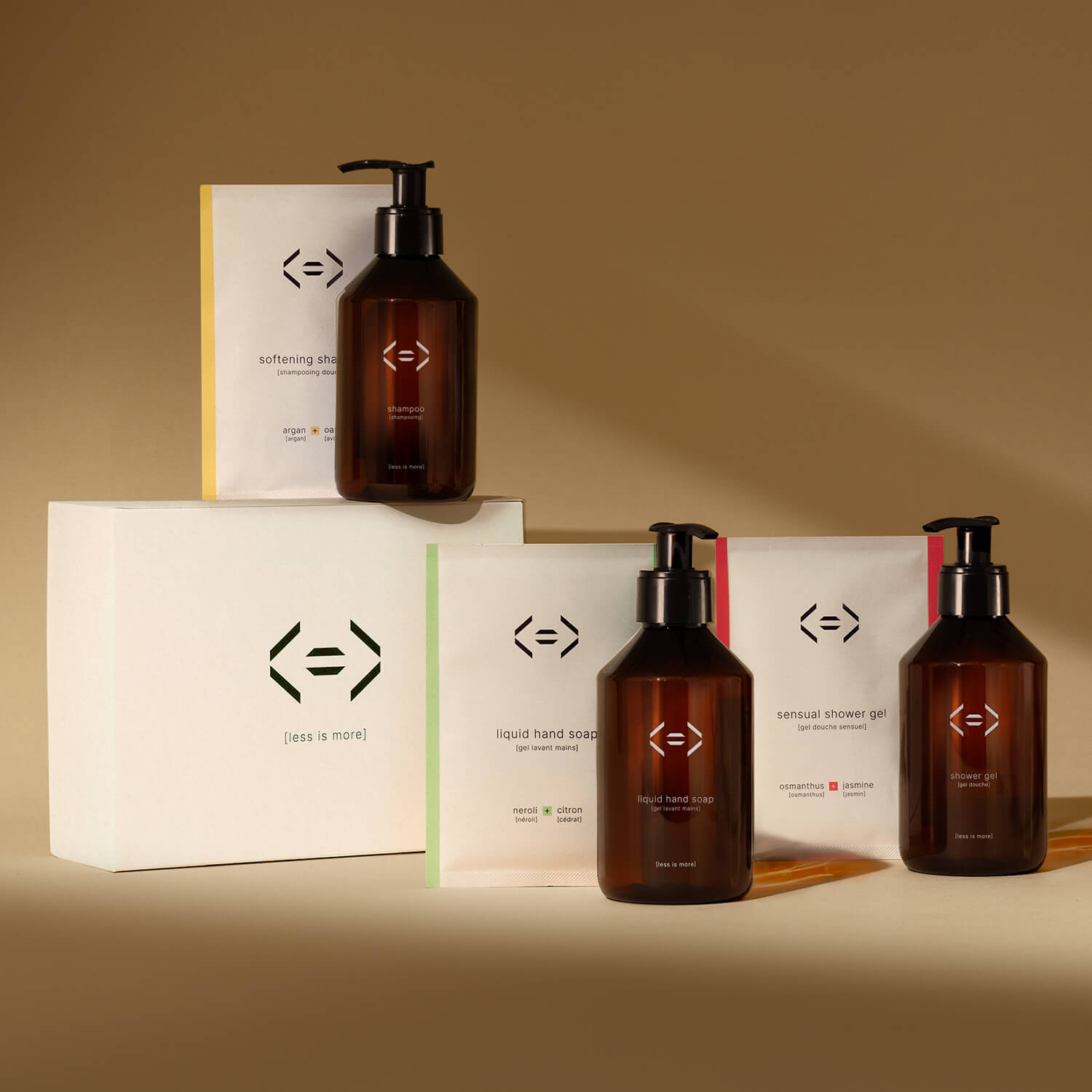coffret shampoing + gel douche + lavant mains "douceur"