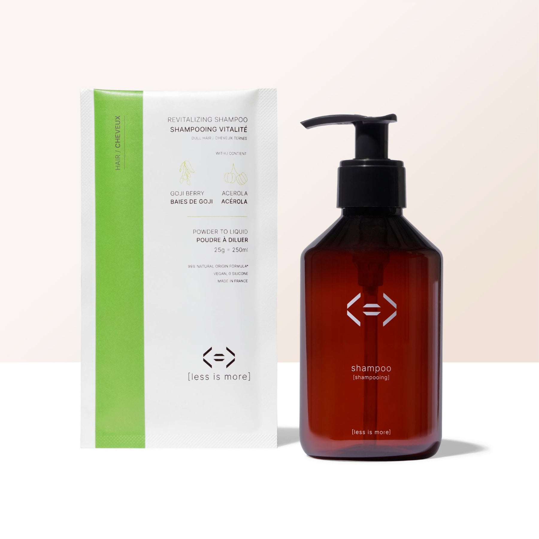 kit shampoing revitalisant + flacon shampoing rechargeable (au choix)