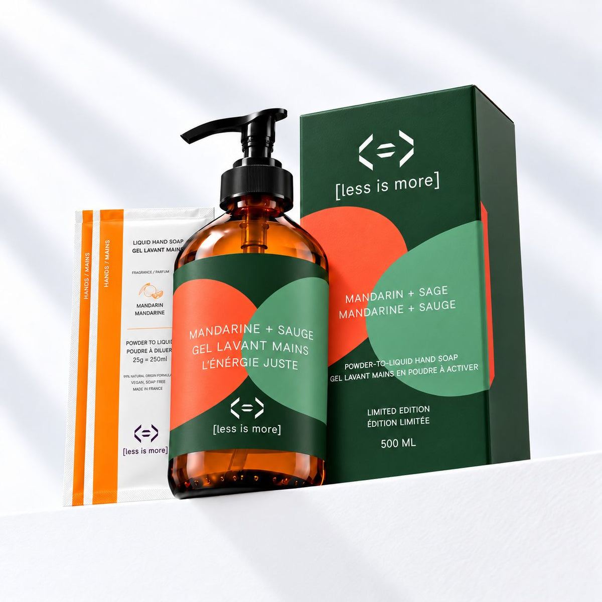 Chromessence Énergie Juste gel lavant mains coffret prestige 500 ml [mandarine + sauge]