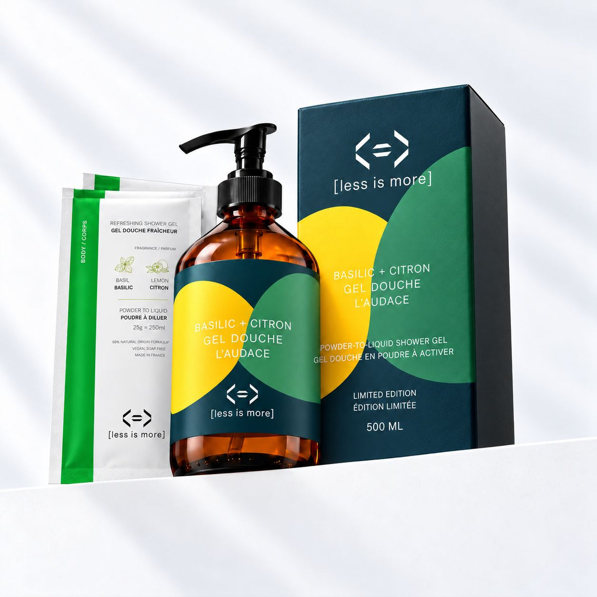 Chromessence Audace gel douche coffret prestige 500 ml [basilic + citron]