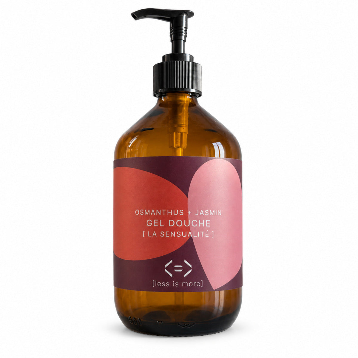Bouteille en verre 500 ml gel douche Chromessence osmanthus + jasmin, la sensualité, less is more