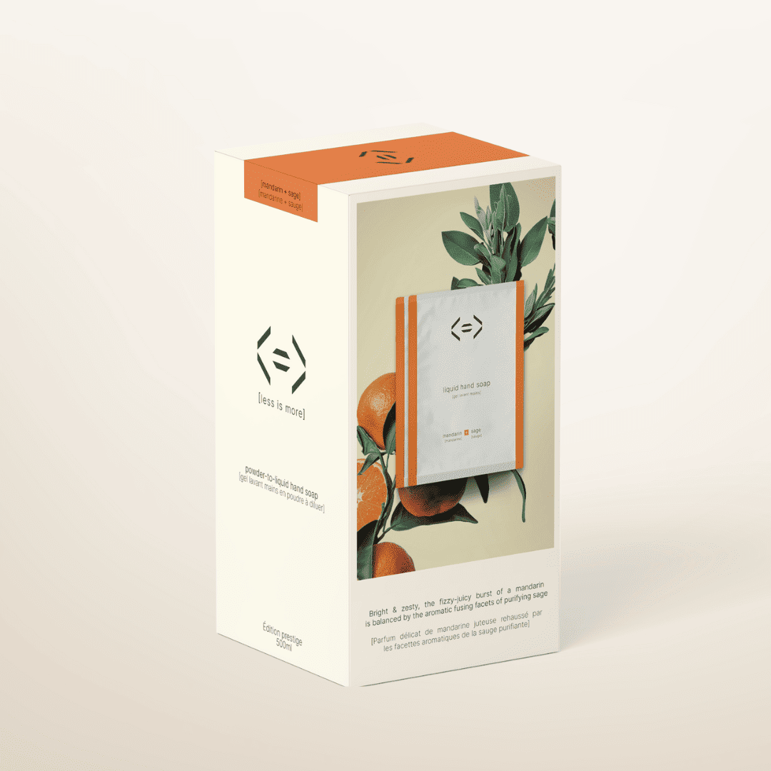 Coffret prestige - savon liquide pour les mains juteux 500 ml [mandarine + sauge]